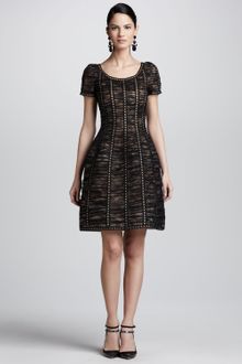 Oscar de la Renta Floral Chantilly Lace Dress - Lyst