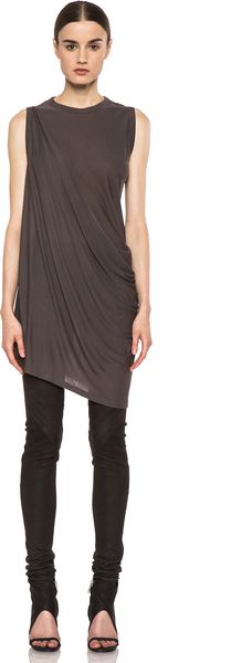 Rick Owens Anthem Tunic in Dark Dust - Lyst