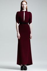Stella McCartney Keyhole Fluttersleeve Long Dress