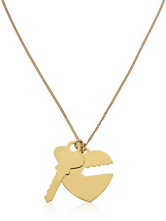 Stella McCartney Heart Key Necklace - Lyst