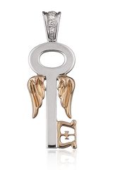 Theo Fennell Angel Wings Key Flat Pendant