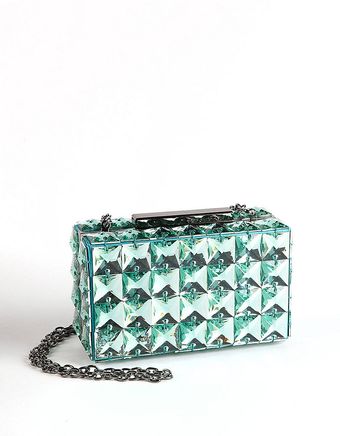 BCBGMAXAZRIA Lulu Beaded Metal Clutch Handbag - Lyst
