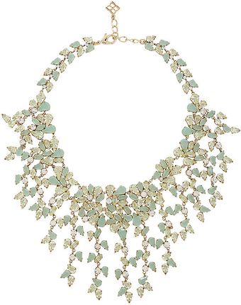 BCBGMAXAZRIA Drape Leafstone Necklace - Lyst