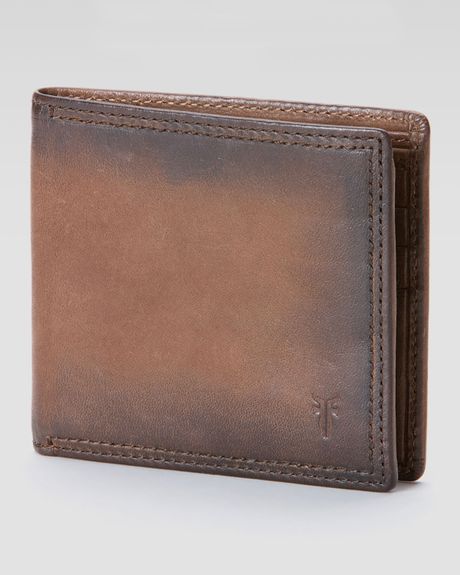 Frye James Leather Wallet Taupe in Brown for Men (TAUPE) | Lyst
