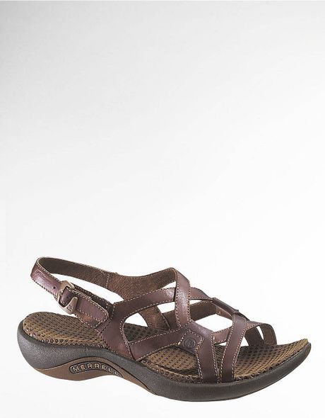Merrell Agave Leather Active Sandals in Brown for Men (brown multi ...