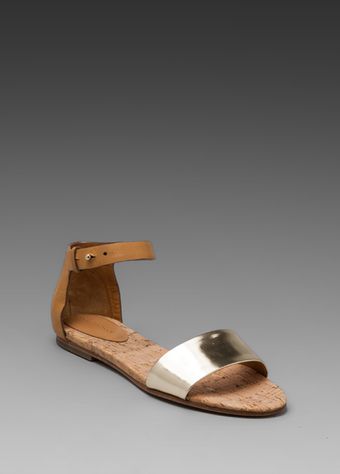 See By Chloé Sf Hera Ankle Strap Sandal in Gold - Lyst