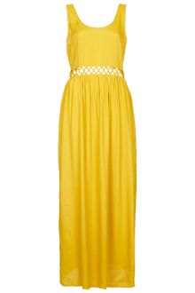 Topshop Lace Up Waist Maxi Dress - Lyst