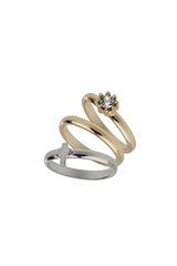 Topshop Cross Rhinestone Midi Rings