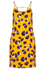 Topshop Animal Strap Back Slip Dress
