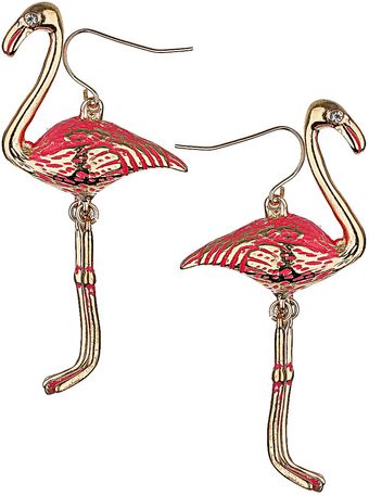 Topshop Flamingo Earrings - Lyst