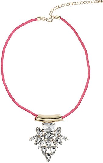 Topshop Rhinestone Drop Collar - Lyst