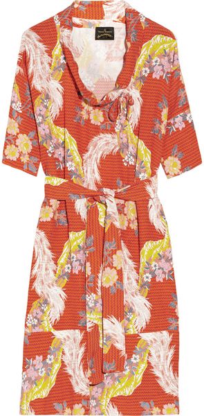 Vivienne Westwood Anglomania Printed Crepe Dress - Lyst