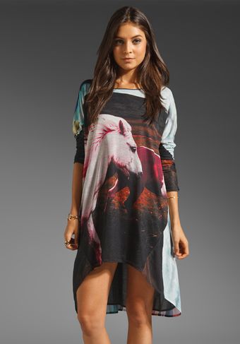Clover Canyon Icelandic Horses Knit Dress in Gray - Lyst