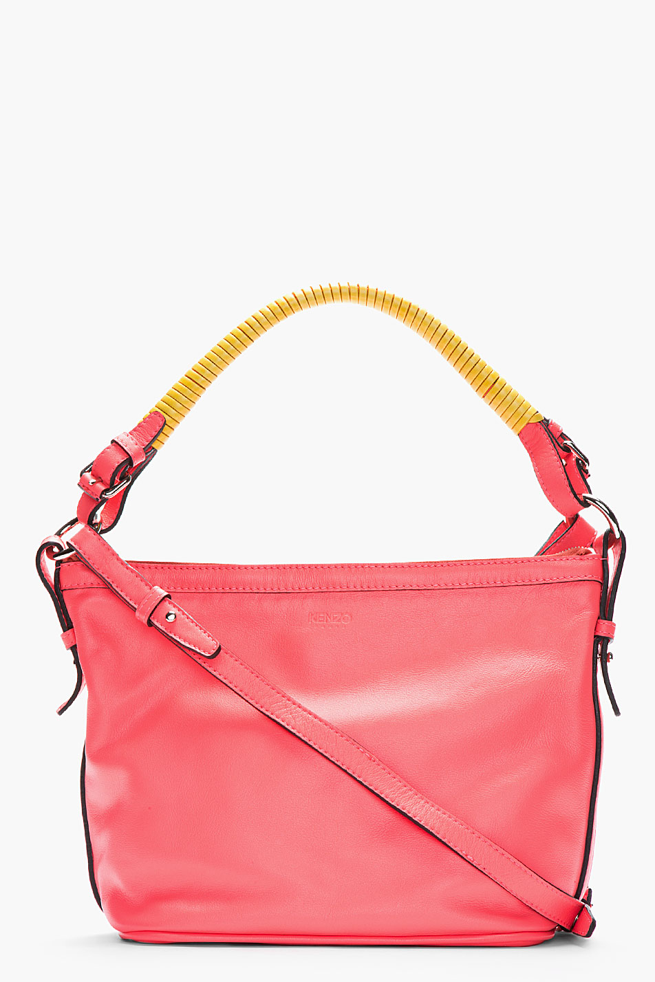 Kenzo Hot Pink Leather Convertiblestrap Shoulder Bag in Pink | Lyst