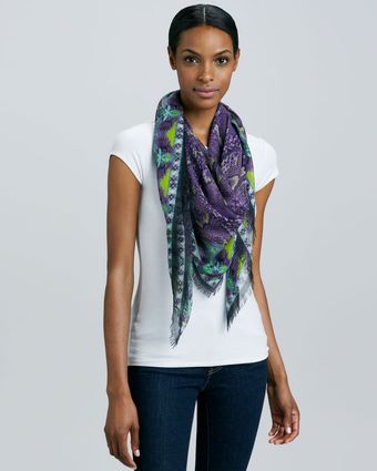 Roberto Cavalli Silene Printed Scarf - Lyst