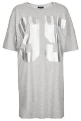 Topshop Metallic Number Tee