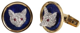 David Webb Fox Head Cufflinks - Lyst