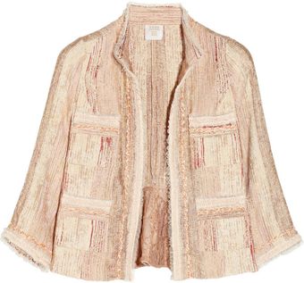 Anna Sui Tulletrimmed Bouclétweed Jacket - Lyst