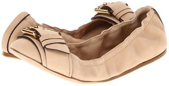 Burberry Buckle Detail Nubuck Ballerinas - Lyst