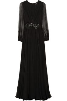Gucci Embellished Silkchiffon Gown - Lyst