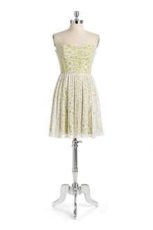 Guess Strapless Lace Party Dress - Lyst