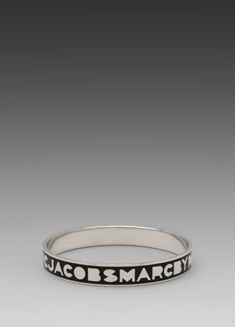 Marc By Marc Jacobs Classic Marc Logo Bangle in Black - Lyst