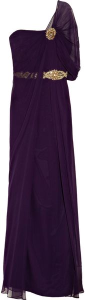 Notte By Marchesa Embellished Silkcrepe Gown - Lyst