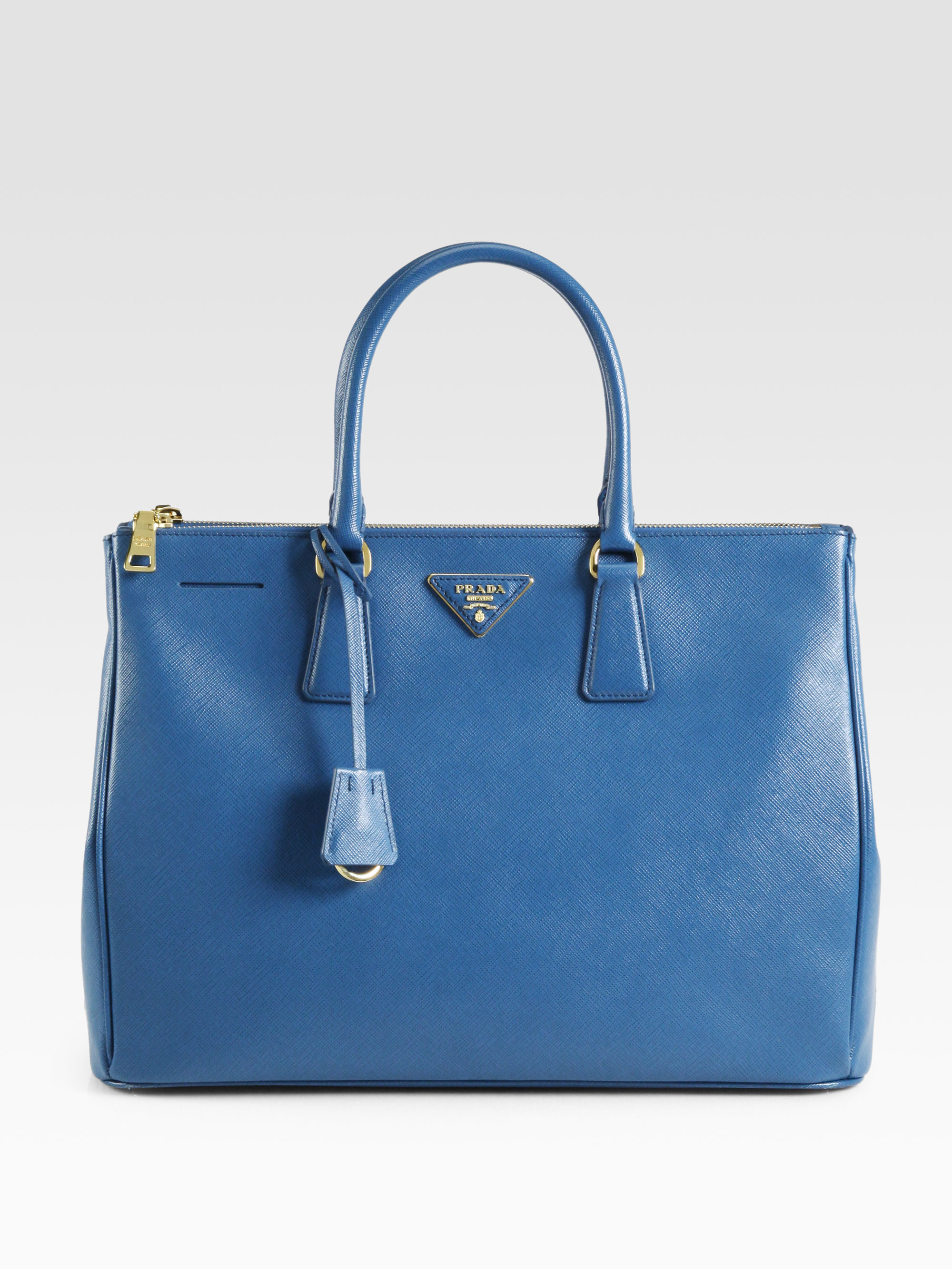 blue prada saffiano bag