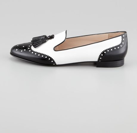 prada white loafers women