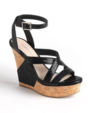 BCBGeneration Rizza Leather Platform Wedge Sandals - Lyst