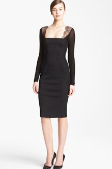 Black Jersey Dress on Donna Karan New York Collection Illusion Jersey Dress   Lyst