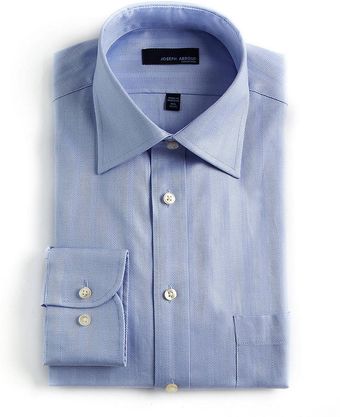 Joseph Abboud Textured Striped Cotton Dress Shirt - Lyst