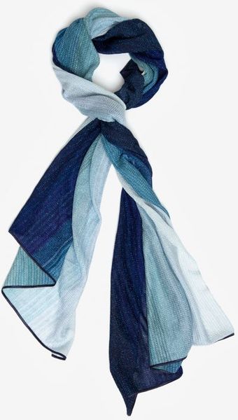 Missoni Metallic Ombre Scarf Blue - Lyst