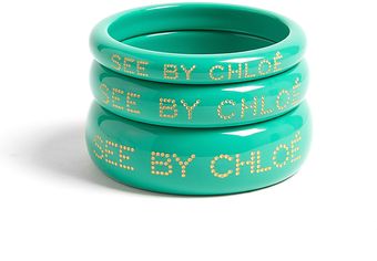 See By Chloé Acrylic Embossed Bangles - Lyst