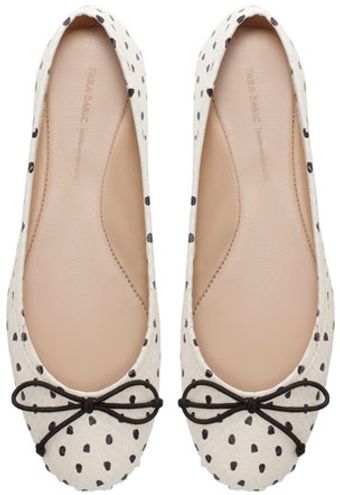 Zara Polka Dot Ballerina Shoes - Lyst