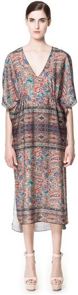 Zara Printed Kaftan - Lyst