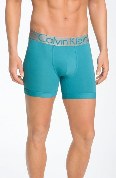 Calvin Klein Steel Micro Boxer Briefs In Blue For Men Blue Heron Lyst