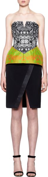 Josh Goot Black and Black Tailoring Tuxedo Wrap Pencil Skirt - Lyst