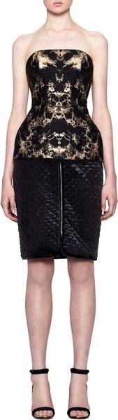 Josh Goot Black Quilted Velvet Pencil Skirt - Lyst
