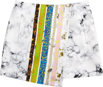 Josh Goot Marble Stripe White Tuxedo Stripe Wrap A Line Skirt - Lyst