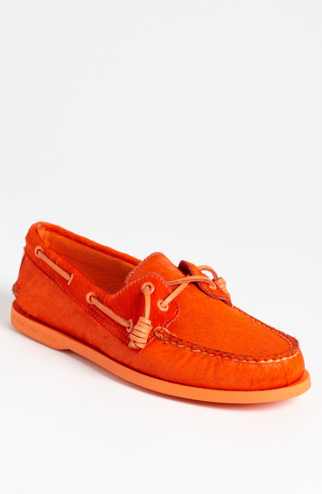 orange sperry boat shoes