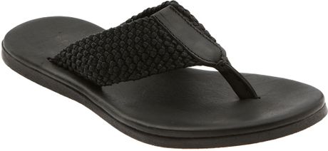 To Boot Cadiz Braided Leather Flip Flop in Black for Men (vintage nero) | Lyst