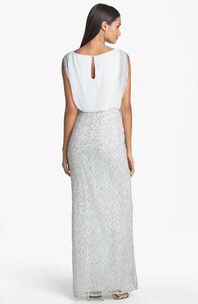 aidan mattox niteline silk gown