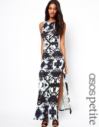 Asos Petite Exclusive Maxi Dress in Print - Lyst