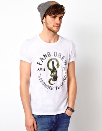 Asos Tshirt with Fang Brew Print - Lyst
