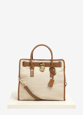 Michael Kors Hamilton Large Canvas Tote - Lyst
