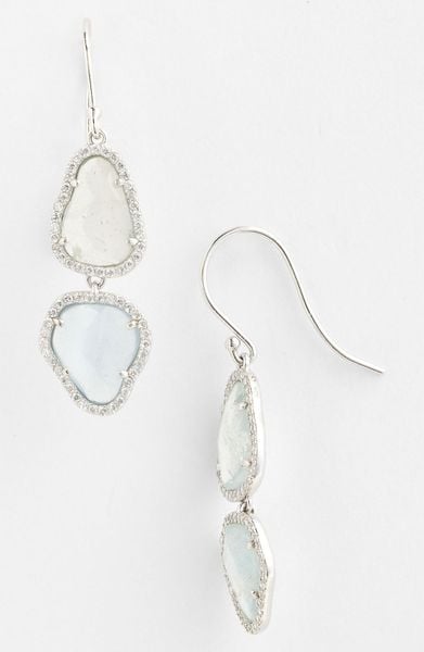 Nadri Drop Earrings Nordstrom Exclusive in Silver (silver milky aqua ...