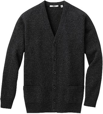 Uniqlo Lambswool V-Neck Cardigan - Lyst