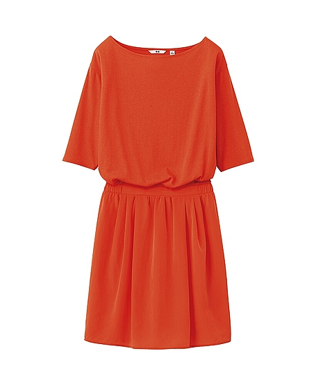 uniqlo dress orange