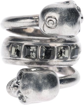 Alexander McQueen Wraparound Skull Ring - Lyst